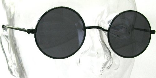 ◆丸メガネ◆サングラス　昭和レトロ復刻版　black/black