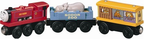 Thomas & Friends Wooden Railway - Ivo Hugh with Zoo Cars