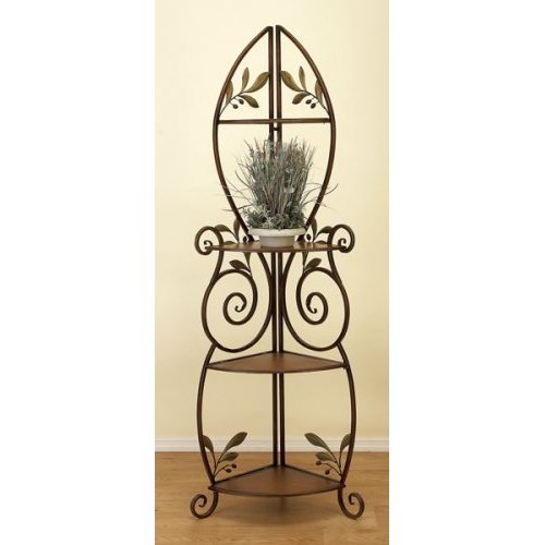 Classy Metal Wood Decorative Corner Rack