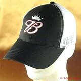 BUDWEISER KING CROWN BUD BASEBALL CAP HAT BLACK & WHITE ADJUSTABLE SIZE