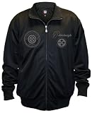 NFL Men's Pittsburgh Steelers Pitch Black Track Jacket (Black, Medium)