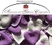Heart Shaped Silk Rose Petals Wedding Favors Decor - 200 Count - Purple & White