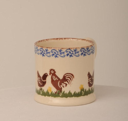 Brixton Pottery Cockerel And Hen 250ml Large Mug