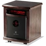 Heat Storm HS-1500-ILO Logan Portable Infrared Quartz Heater, Walnut, 1-Pack