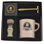 Colonel Conk Model 222 Mug, Gold Tone Razor, Deluxe Boar Brush, and Soap
