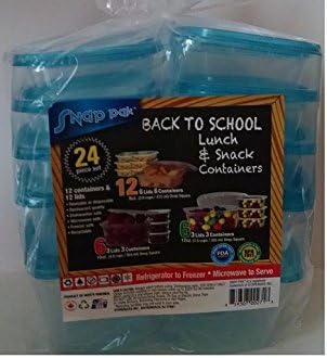 Snap Pak 24 Piece Set Lunch &amp; Snack Containers