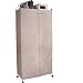 Wardrobe Portable Closet Premium Chrome w/ USA-Made Cover Khaki - Shop At Clares #WRD100-Kha