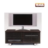 ＴＶボード１２０幅BR　高級タモ材　ソフトに開く扉
