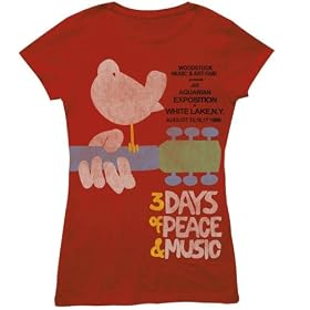 Woodstock vintage '69 Poster women / juniors red t-shirt