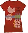 Woodstock vintage '69 Poster women / juniors red t-shirt