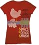 Woodstock red t-shirt '69 Poster juniors tee [Apparel]