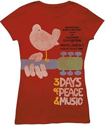 Woodstock vintage '69 Poster women / juniors red t-shirt