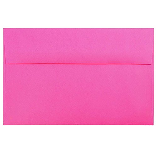 JAM Paper A10 Invitaiton Envelope - 6" x 9 1/2" - Brite Hue Ultra Fuchsia Hot Pink - 250/pack