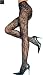 Spandex Seamless Floral Lace Pantyhose, Black-OS