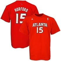 adidas Atlanta Hawks #15 Al Horford Red Net Player T-shirt