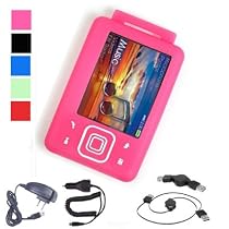 (5 in 1 Premium Set) Silicone Skin for Creative Zen 16 Gb Creative Zen 8 Gb Creative Zen 4 Gb + Car Charger for Creative Zen + Travel Charger + USB Retractable Extension Cable for Creative Zen Small Wonder Creative Zen 16gb Zen 8gb Zen 4gb Bonus Sports Workout Armband and Removable Beltclip