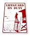 Lifeguard On Duty Red Aluminum Sign