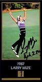 Larry Mize autographed 1987 Masters Champion golf card