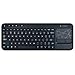 Logitech Wireless Desktop K400 Clavier sans-fil Port�e sans-fil de 10 m�tres Large pav� tactile de 9 cm int�gr� Unifying Cryptage AES 128 bits -Touches de raccourci multim�dia Azerty Noir