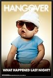 The Hangover Movie What Happened last Night Baby Poster Print 24x36 Dry Mounted Poster Wood Framed