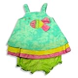 Picture Me by Austin & Ashley - Infant Girls Tie Dye Dress Set, Aqua, Lime