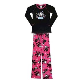 Felix The Cat - Bright Star Fleece Pajama Set for women