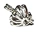 Old School Geekery Shell Bead Cage TM Brand Jewelry Making Supplies - Hollow Silver Plated Bead Cage Pendant - Pearl Cage