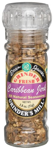 Dean Jacobs Caribbean Jerk Seasoning, 1.8-Ounce Grinder Jars (Pack of 6) by Dean Jacobs