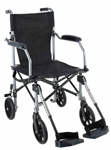 Wheelchair - Portable Transport Chair folds like a sport chair and stores in FREE tota bag