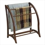 Contemporary Style Walnut Finish Quilt/Towel Rack