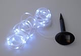 LED Solar Lichterschlauch 5m 50 LED´s kalt weiß