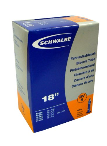 Schwalbe Luftschlauch - Fahrrad DV5, schwarz, 18 Zoll, 10412311