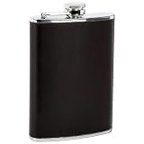 Maxam 8OZ SS FLASK W/BLACK WRAP