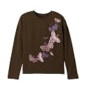 Girls' Hanes Long-Sleeve Fleece Crew - Brown