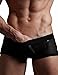 XuBa Mens Super Low Rise Sexy Underwear Trunk Boxer Brief Mesh Black 4 Colors
