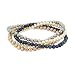 Jewelry : 4 Genuine Freshwater Cultured 5mm White, Gray, Pink, and Peacock Pearl Beaded Bead Bracelet Set