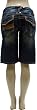 RED PEPPER 7046 Size 28 Women's Bermuda Shorts Embroidery Embroidered Distressed