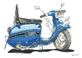 Review The Moneyman  / LAMBRETTA SCOOTER BLUE KOOLART IMAGE CERAMIC MUG 2095