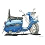 LAMBRETTA SCOOTER BLUE KOOLART IMAGE CERAMIC MUG 2095