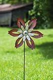 Rustic Metal Windmill Spinner Kinetic Garden Stake