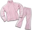Adidas Womens Athletic and Casual Tracksuit, Pants and Jacket, Light Pink