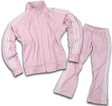 Adidas Womens Athletic and Casual Tracksuit, Pants and Jacket, Light Pink