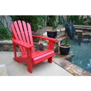 RED Painted Cedar Adirondack Chair by