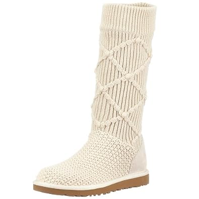 Ugg Australia Women’s Classic Argyle Knit Boots * Cream *