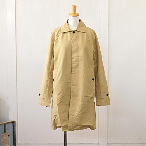 (イチ) ICHI ナイロン生地　大きめ襟ミドルジャケット