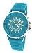 Geneva Women's Blue and Silver Silicone 3 Hand Watch