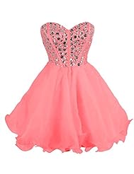 Cocktail Sweetheart Chiffon/Metallic Sequined Beaded Prom Dress/Party Dress 