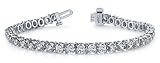 41IU5WTIbpL. SL160  14k White & Yellow Gold, Prong Set Diamond Strand Tennis Bracelet, 5.04 ct. (Color: GH, Clarity: VS)