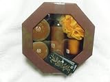 The Body Shop Warm Amber Joyful Times Gift Set, Includes: Shower Gel, Body Scrub, Body Butter, Mini Votive and Body Loofah.