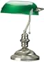Lite Source LS-224AB Banker Banker's Lamp, Antique Brass with Green Glass Shade